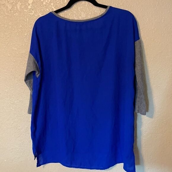 Express royal blue and grey tunic style top size S - Picture 3 of 4